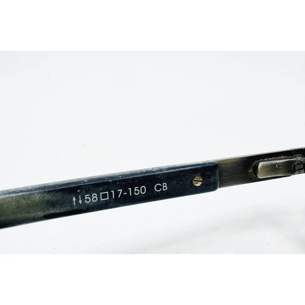 Timex Eyeglasses Mens Black Semi Rimless L049 Rectangle 58-17-150